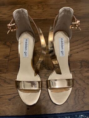 Madden Girl Britney Rose Gold Heel Sandals